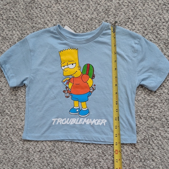NWOT Unisex Kids (Size Small) Bart Simpson "Troublemaker" T-Shirt with Graphics - Picture 4 of 9